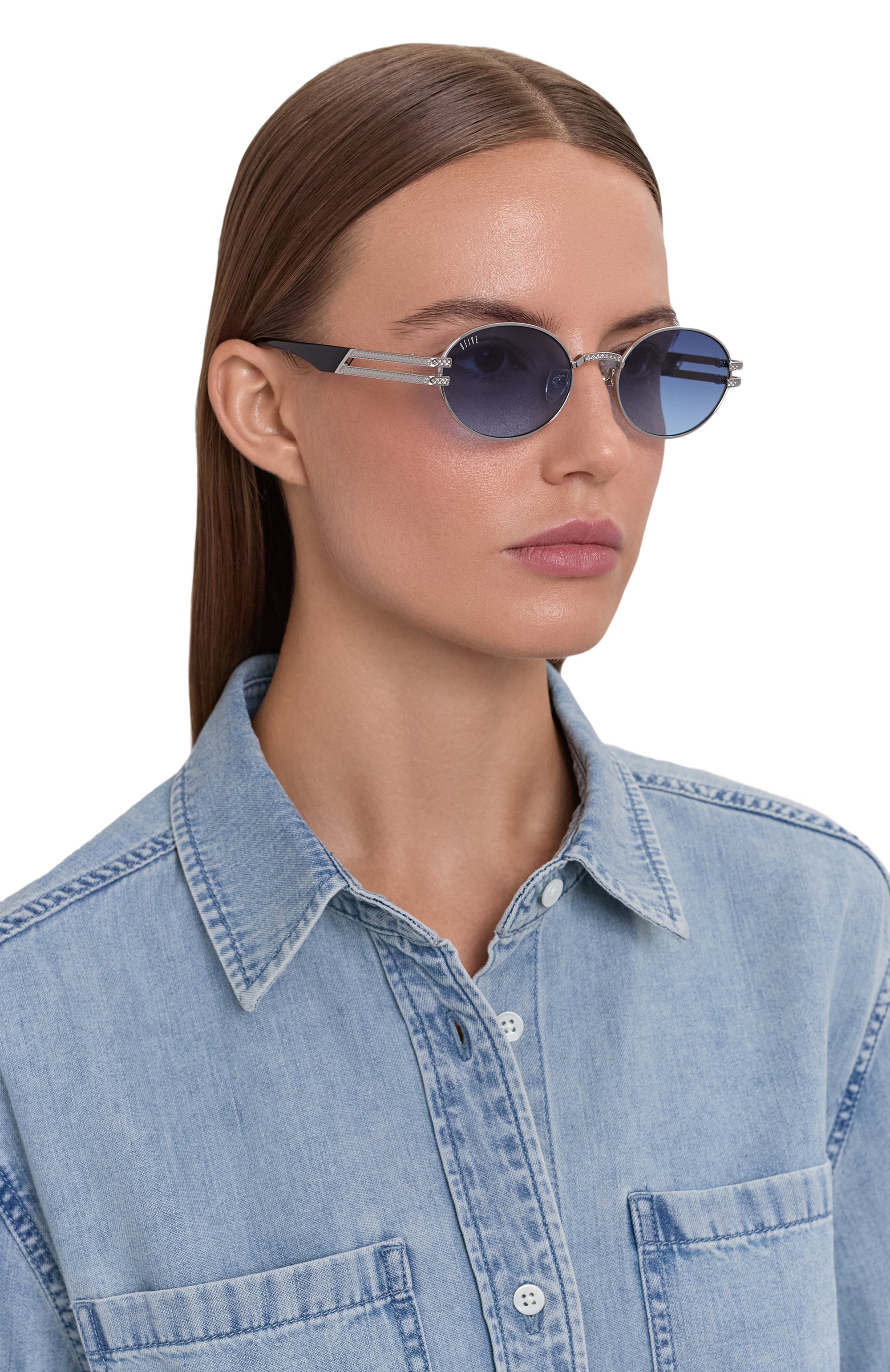 Солнцезащитные очки 9FIVE, арт. L0TUS-PLATINUM / MIDNIGHT BLUE GRADIENT, фото 3