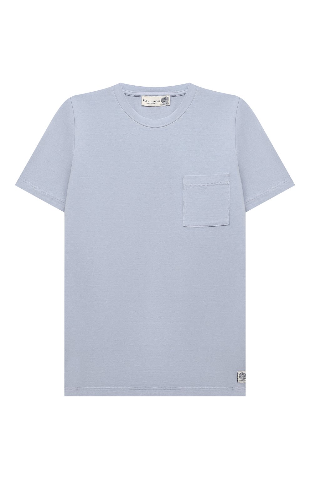 Хлопковая футболка DAL LAGO голубого цвета по цене 6970 руб., арт. W507/8803/13-16, фото 1 Хлопковая футболка DAL LAGO, арт. W507/8803/13-16, фото 1