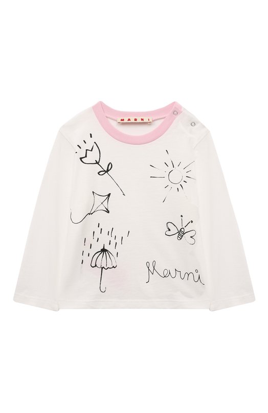 

Хлопковый лонгслив Marni, Белый