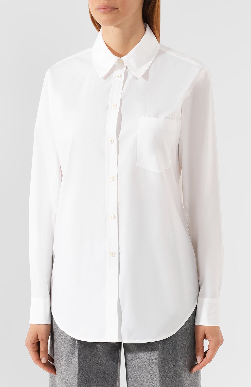 Хлопковая рубашка ACNE STUDIOS белого цвета по цене 18900 руб., арт. AC0127, фото 3 Хлопковая рубашка ACNE STUDIOS, арт. AC0127, фото 3