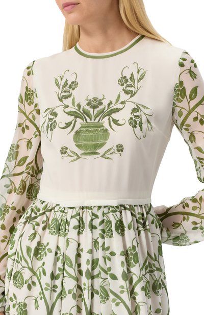 Шелковое платье GIAMBATTISTA VALLI зеленого цвета по цене 786000 руб., арт. 25SSPVCA5123-43PRI, фото 5 Шелковое платье GIAMBATTISTA VALLI, арт. 25SSPVCA5123-43PRI, фото 5