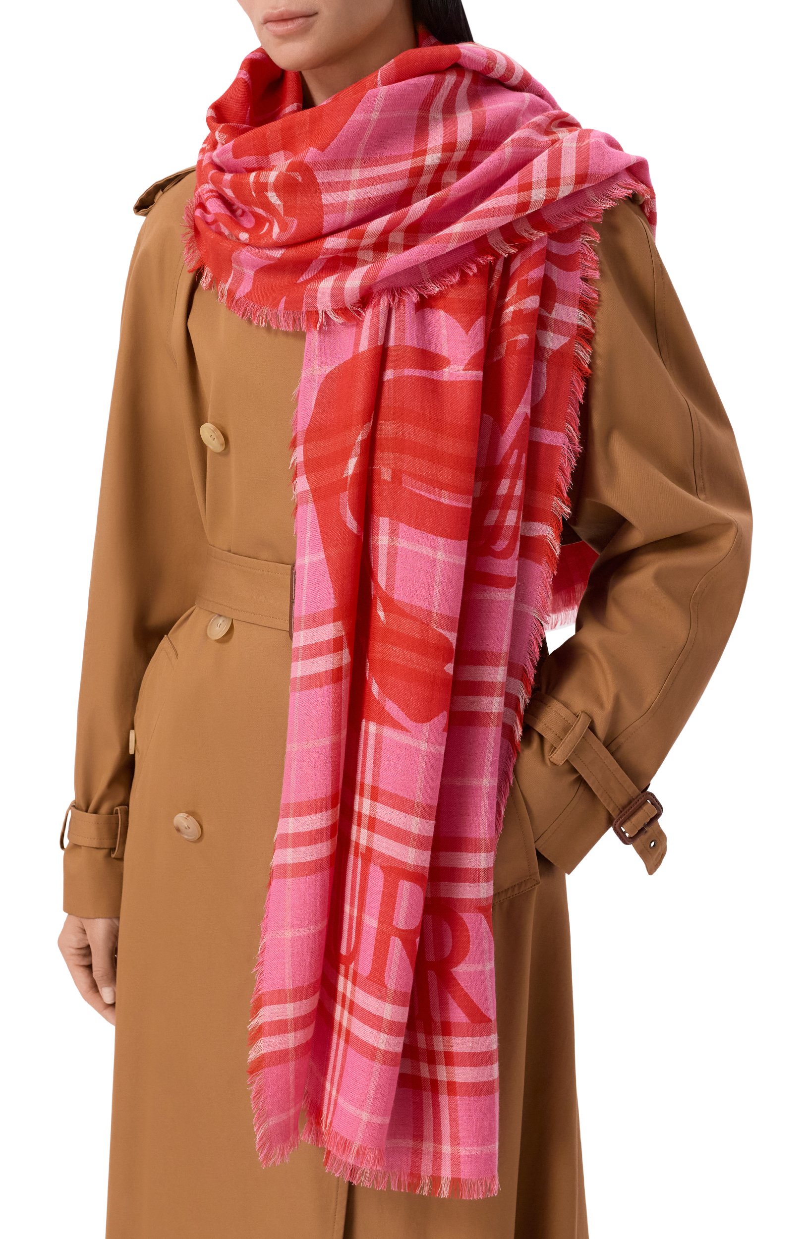 Шарф из шерсти и шелка BURBERRY, арт. 8127312, фото 2