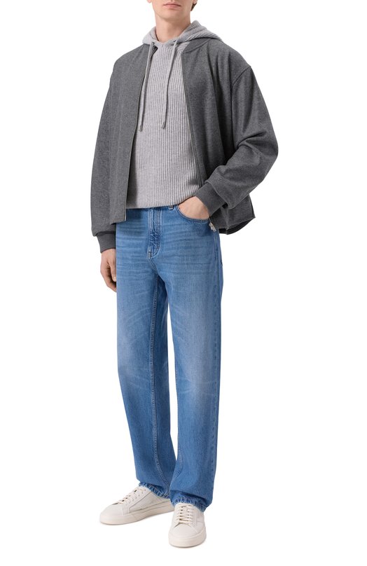 Шерстяное худи Andrea Campagna M5625-6143 Серый  M5625-6143 Фото 2