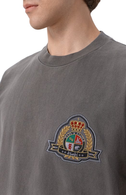 Хлопковая футболка Ksubi MPS26TE014 Серый  MPS26TE014 Фото 5