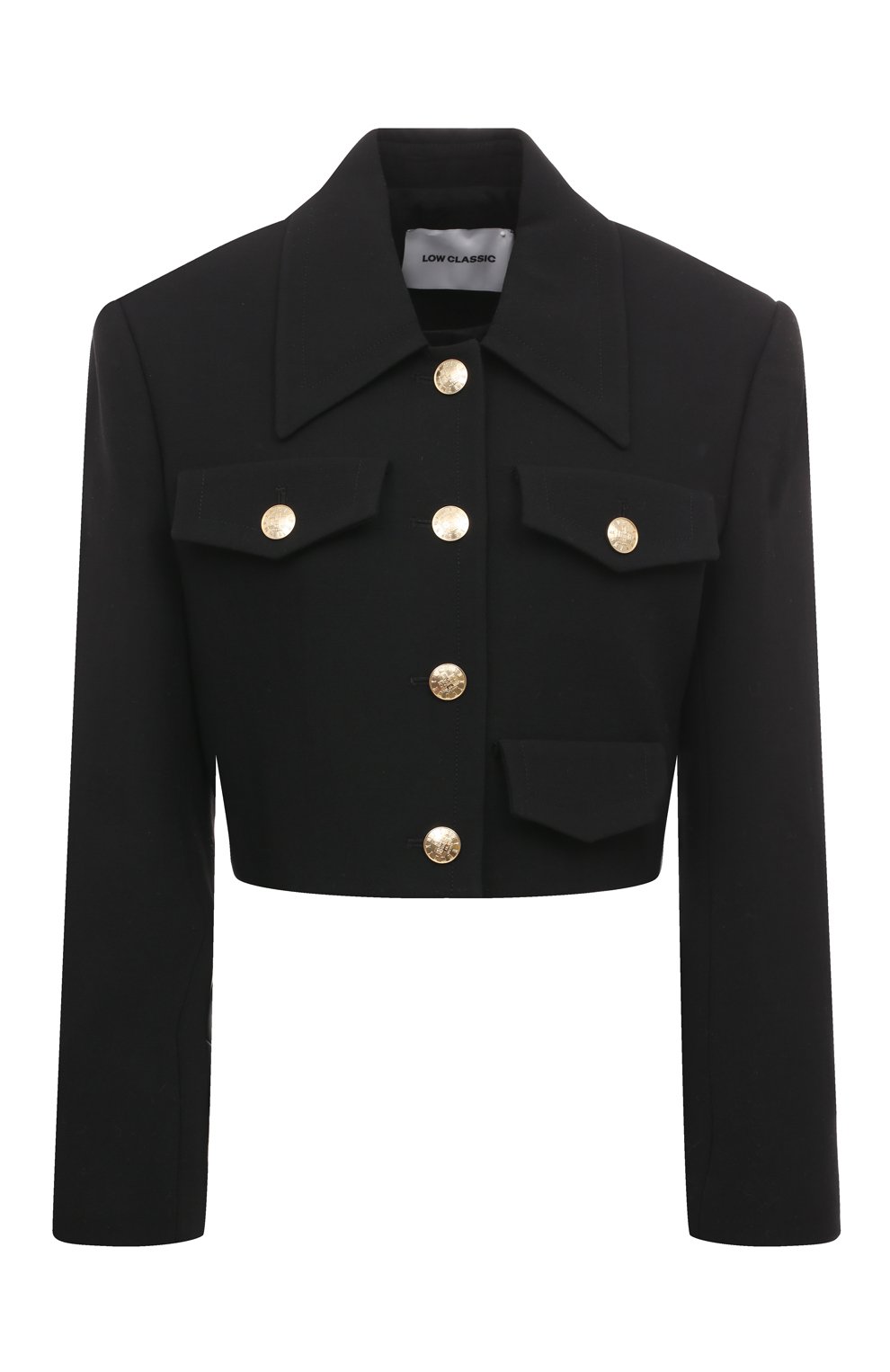 Шерстяной жакет LOW CLASSIC черного цвета по цене 57650 руб., арт. L0W22FW_JK02BK, фото 1 Шерстяной жакет LOW CLASSIC, арт. L0W22FW_JK02BK, фото 1