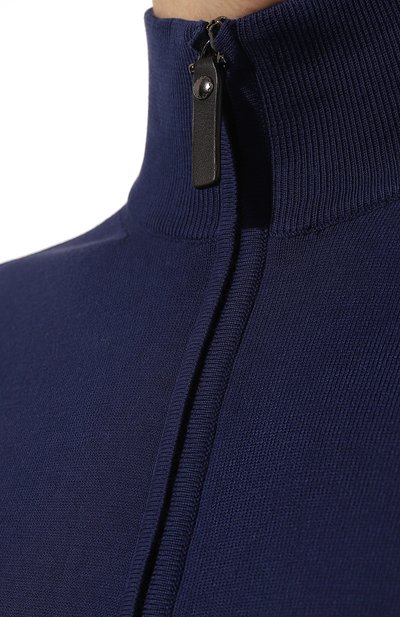 Хлопковый кардиган CANALI синего цвета по цене 52750 руб., арт. C0022/MK00145, фото 5 Хлопковый кардиган CANALI, арт. C0022/MK00145, фото 5