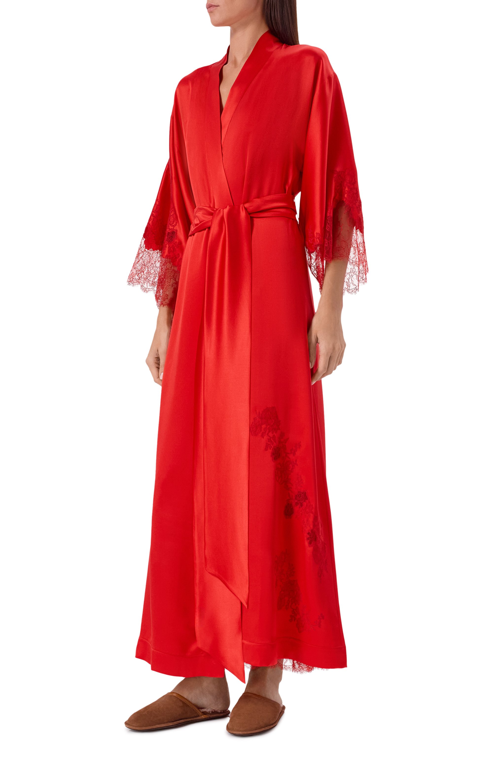 Шелковый халат CARINE GILSON, арт. EL0168DS, фото 3