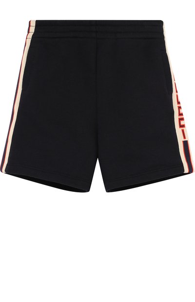 Хлопковые шорты с лампасами GUCCI, арт. 497951/X9L54, фото 1