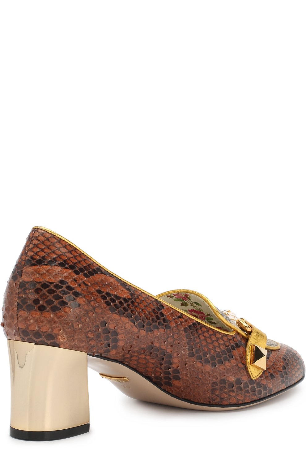 Туфли из кожи питона на устойчивом каблуке GUCCI, арт. 498882/LU030, фото 4