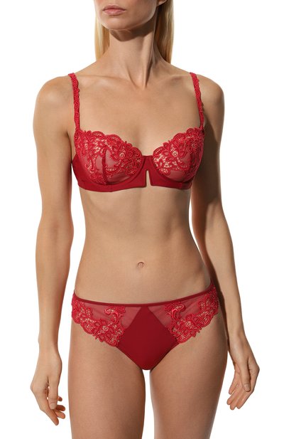 Трусы-стринги SIMONE PERELE красного цвета по цене 9600 руб., арт. 15C700, фото 2 Трусы-стринги SIMONE PERELE, арт. 15C700, фото 2