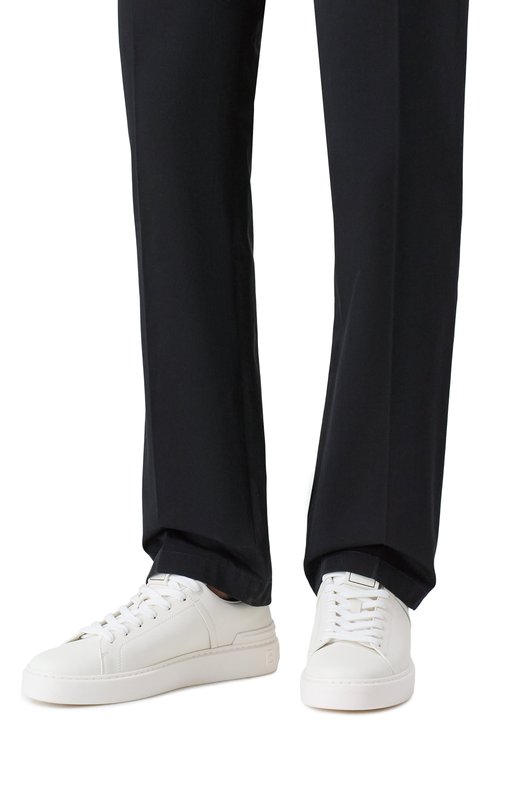 Кожаные кеды B-Court Balmain GM1VI288/LVTR Белый  GM1VI288/LVTR Фото 3