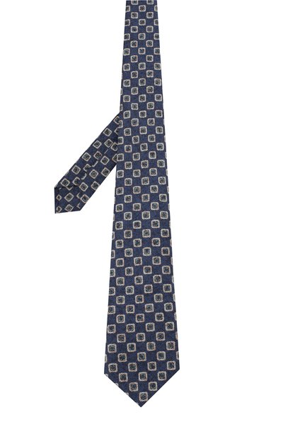 Галстук из смеси шерсти и шелка с узором KITON, арт. UCRVKLC02F38, фото 2