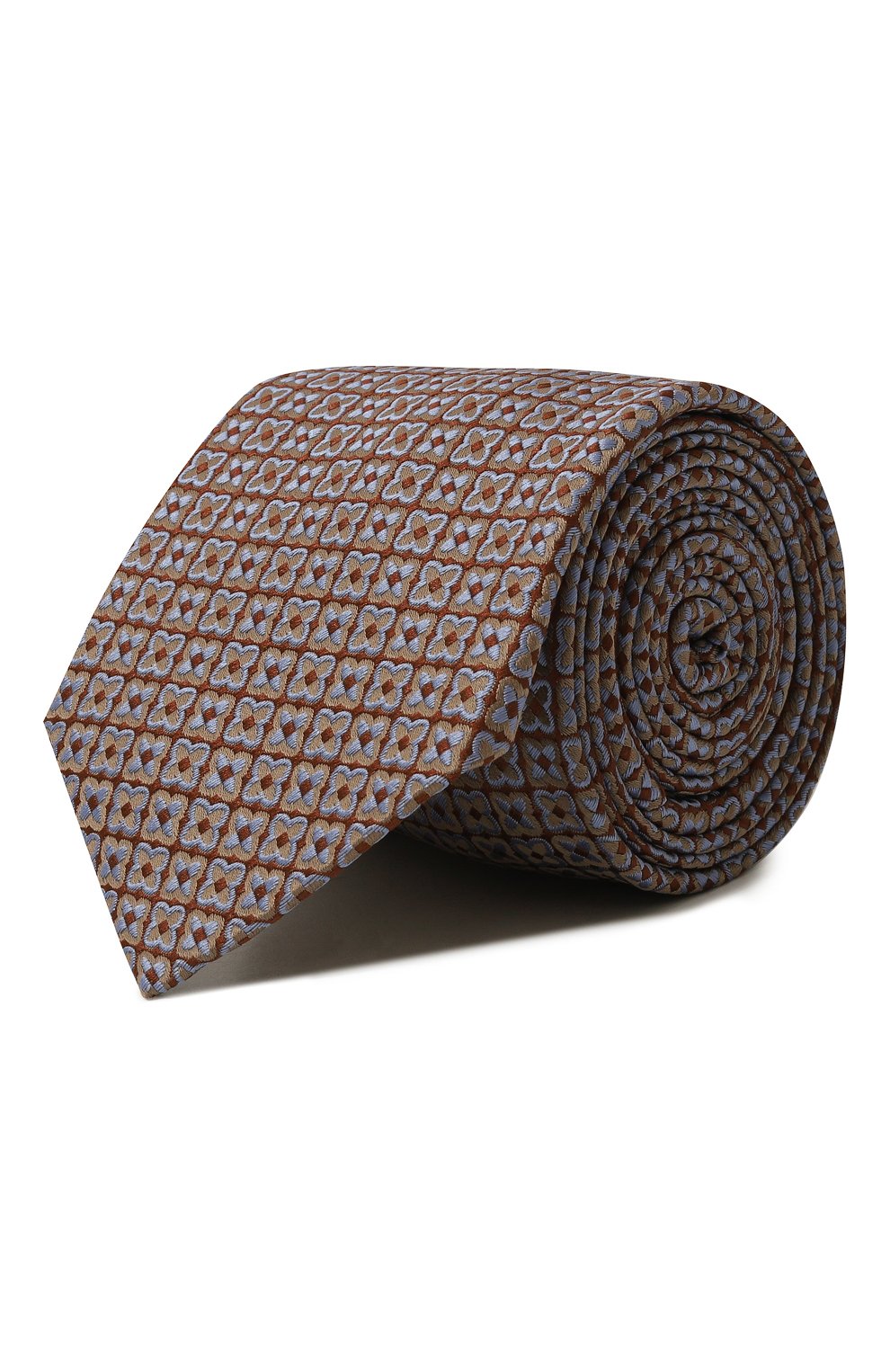 Шелковый галстук BROUBACK коричневого цвета по цене 6795 руб., арт. TIE 8CM/SS24, фото 1 Шелковый галстук BROUBACK, арт. TIE 8CM/SS24, фото 1