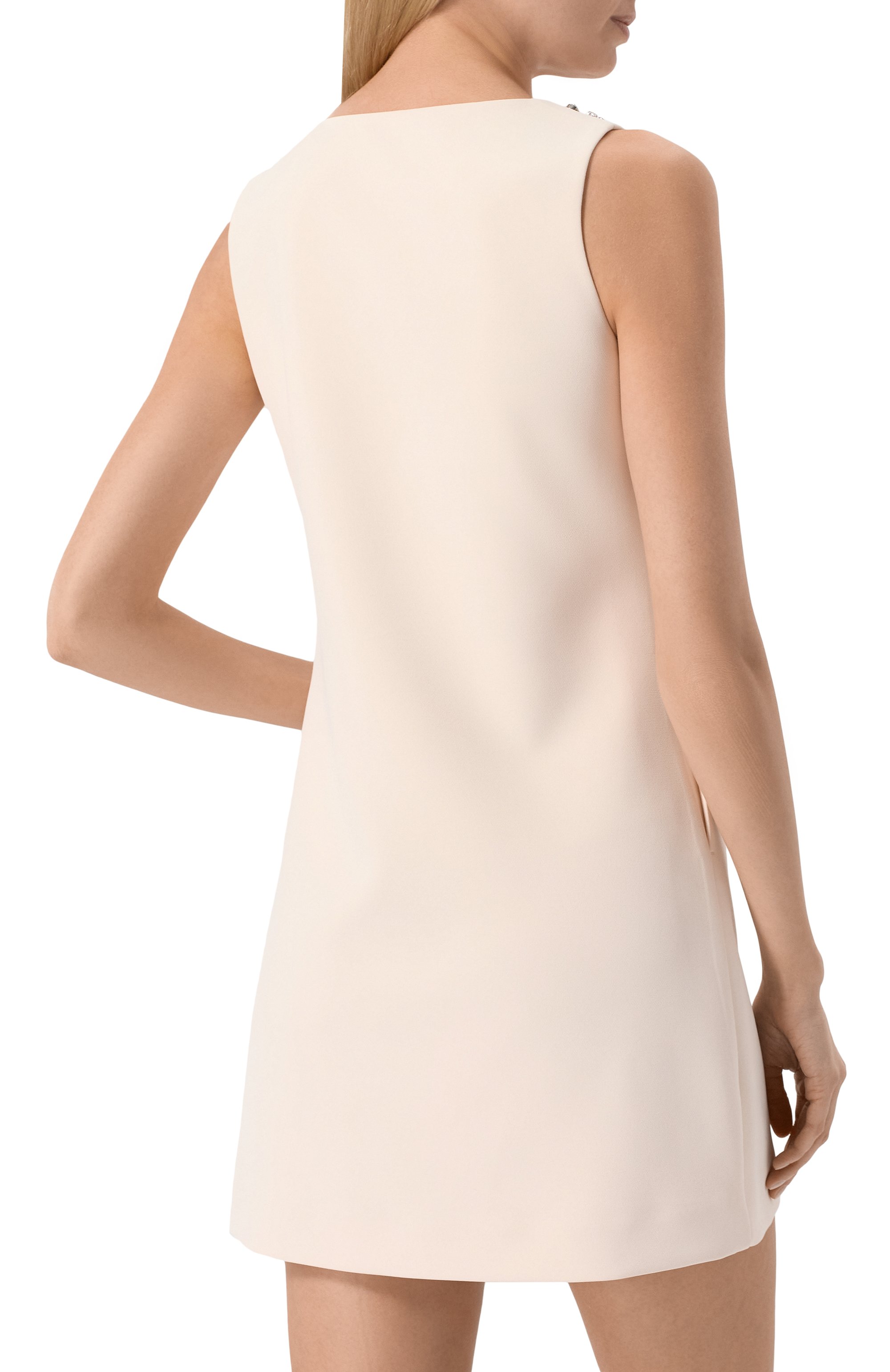 Платье с отделкой стразами LIU JO светло-бежевого цвета по цене 48190 руб., арт. CA5078T2527, фото 4 Платье с отделкой стразами LIU JO, арт. CA5078T2527, фото 4