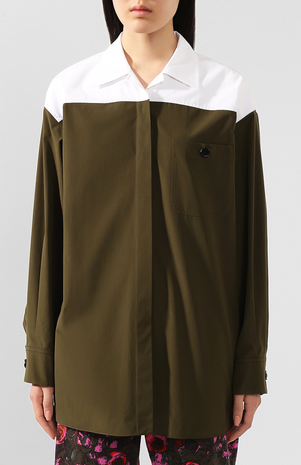 Хлопковая рубашка MARNI, арт. CAMA0272Q0/TCW64, фото 3