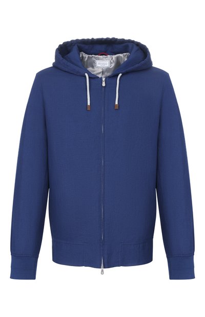 Мужской бомбер изо льна и шерсти BRUNELLO CUCINELLI, арт. MW4946873