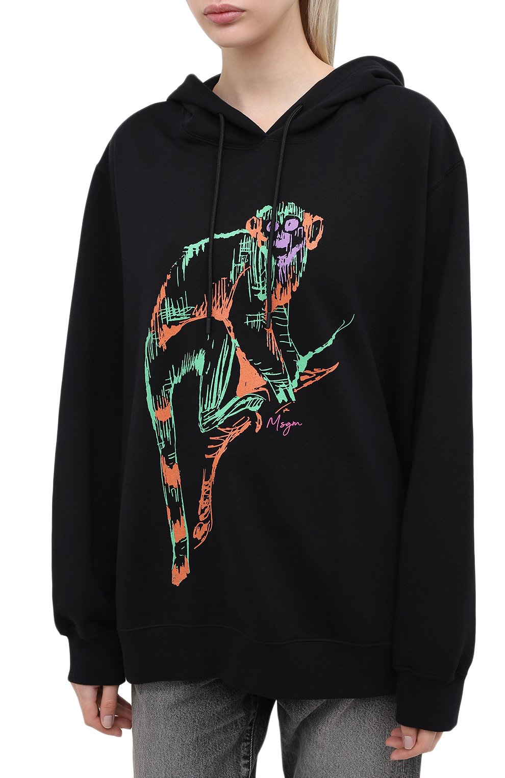Хлопковое худи MSGM, арт. 2943MDM76 207649, фото 3