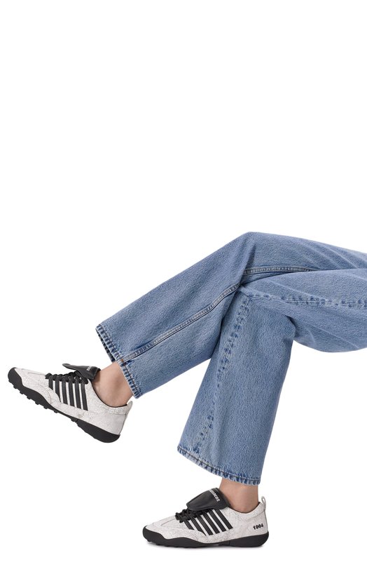 Кожаные кеды Soccer Dsquared2 SNW0304/43108439 Серый  SNW0304/43108439 Фото 2
