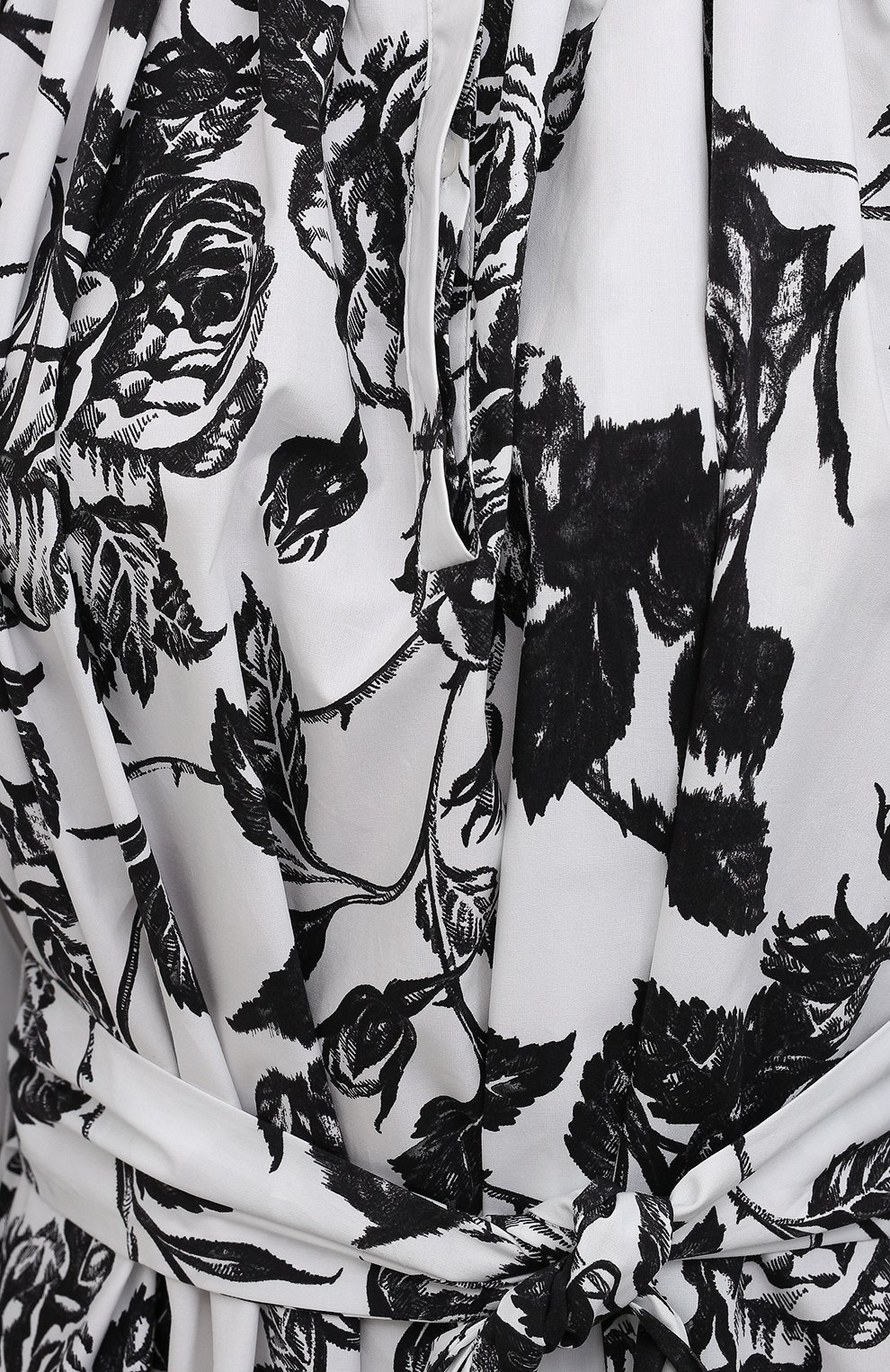 Хлопковое платье MSGM черно-белого цвета по цене 49950 руб., арт. 3141MDA29 217653, фото 5 Хлопковое платье MSGM, арт. 3141MDA29 217653, фото 5