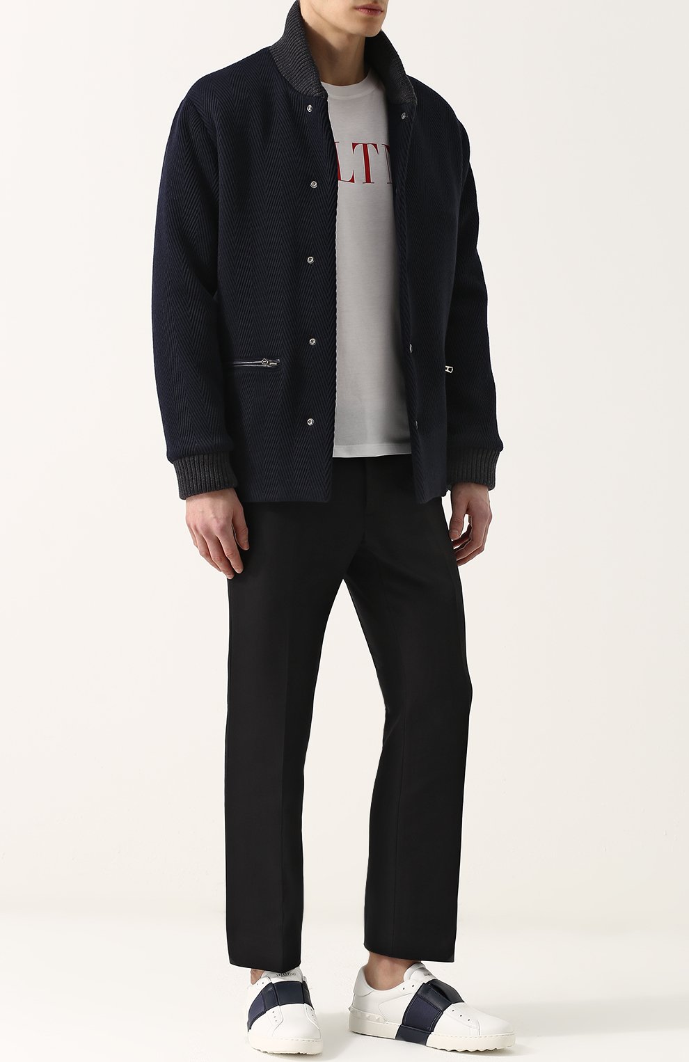 Кожаные кеды open без шнуровки VALENTINO, арт. PY2S0938/BVC, фото 2