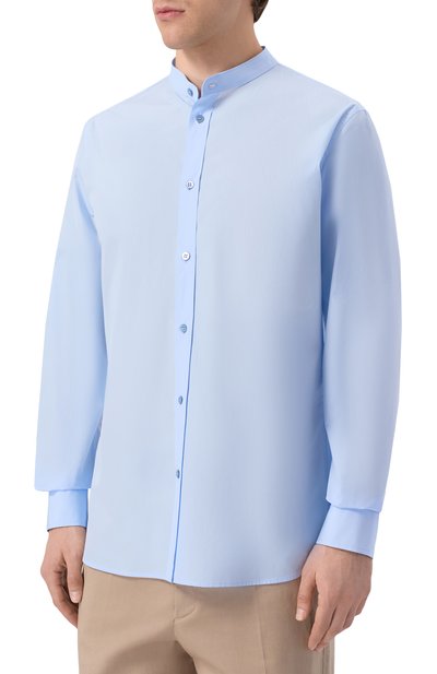 Хлопковая рубашка MVST голубого цвета по цене 89950 руб., арт. M26.2PM.B008/F080, фото 3 Хлопковая рубашка MVST, арт. M26.2PM.B008/F080, фото 3