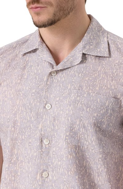 Рубашка из хлопка и льна CANALI, арт. CSM3055/GL03520, фото 5