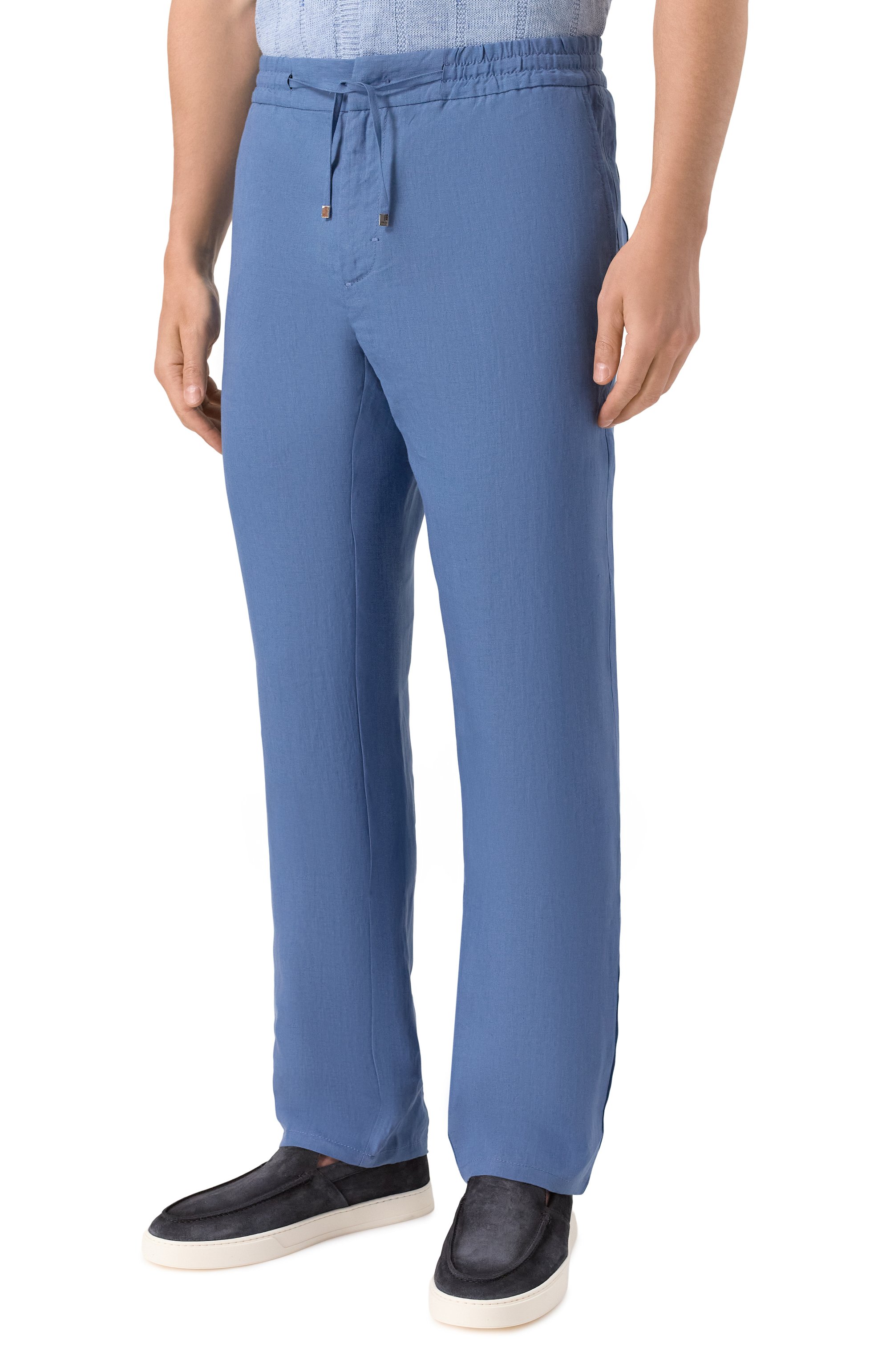 Льняные брюки ZILLI голубого цвета по цене 146000 руб., арт. CP201CM0800VZGM00, фото 3 Льняные брюки ZILLI, арт. CP201CM0800VZGM00, фото 3