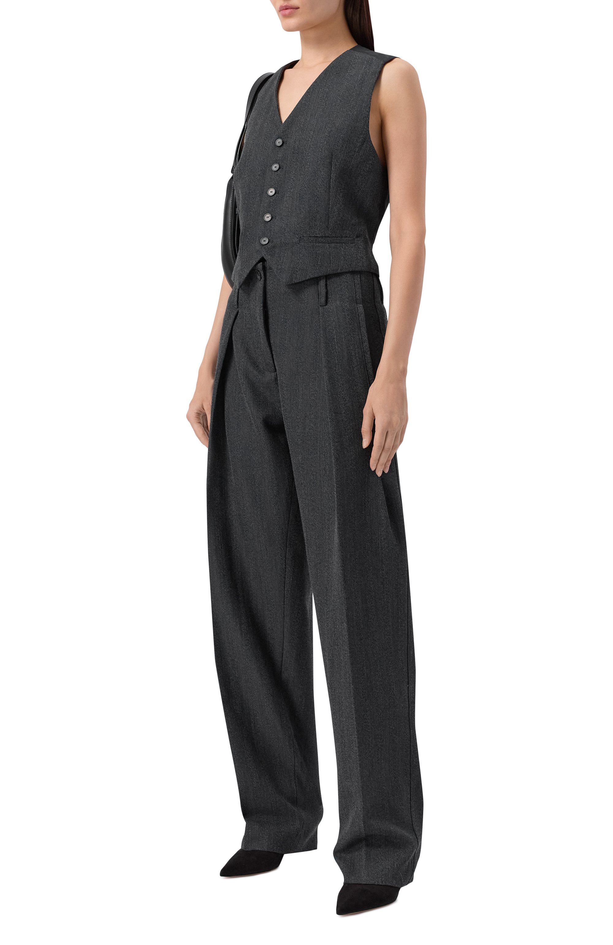 Брюки IRO серого цвета по цене 56150 руб., арт. WM23BARISSA/AX433, фото 2 Брюки IRO, арт. WM23BARISSA/AX433, фото 2