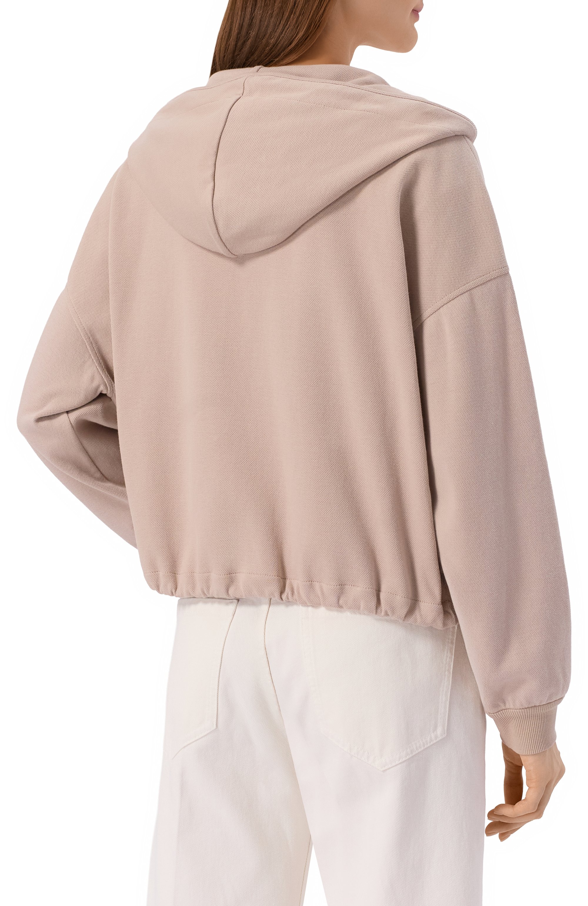 Хлопковая толстовка BRUNELLO CUCINELLI бежевого цвета по цене 161000 руб., арт. MG927VT406, фото 4 Хлопковая толстовка BRUNELLO CUCINELLI, арт. MG927VT406, фото 4