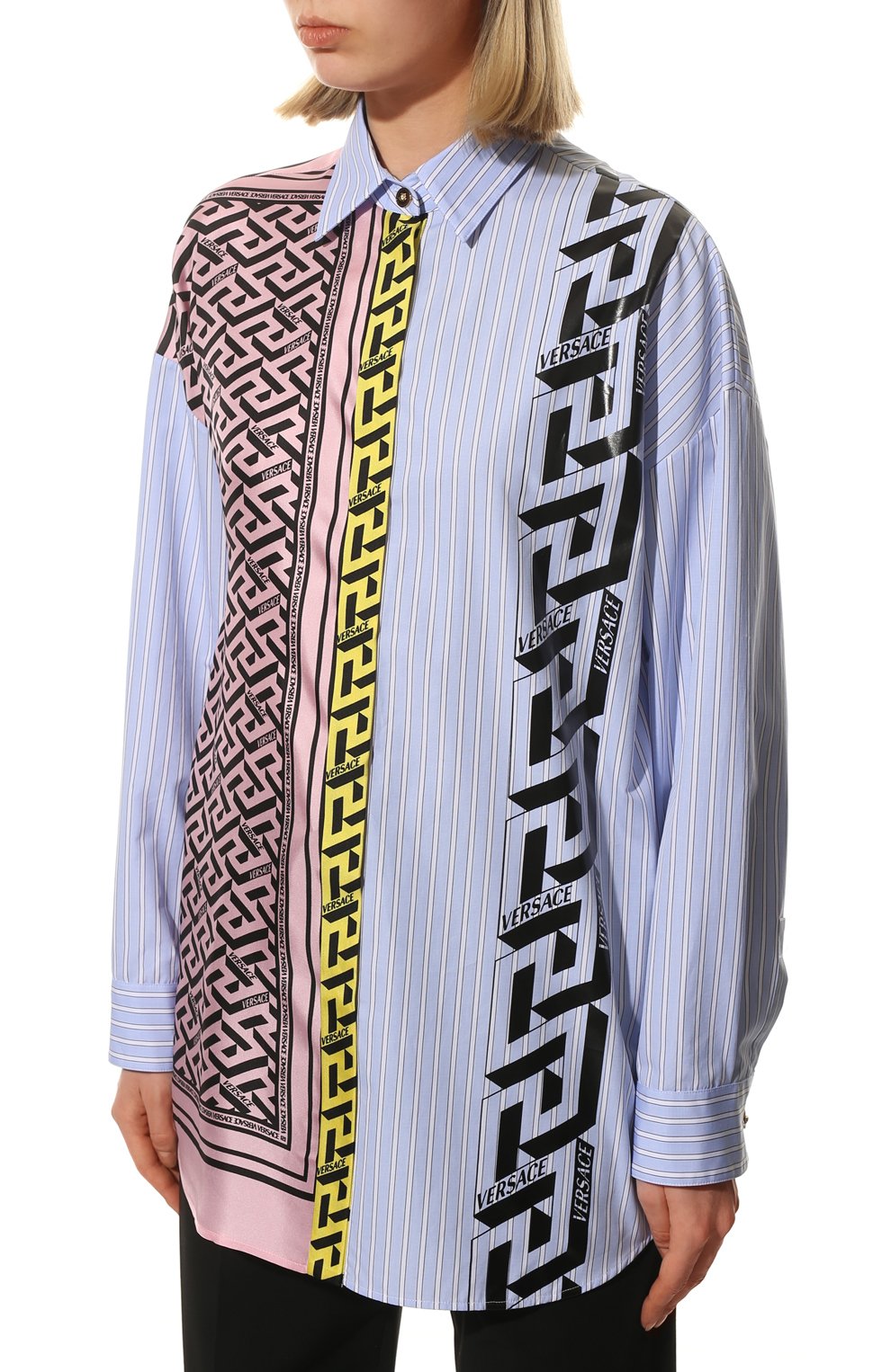 Шелковая рубашка VERSACE разноцветного цвета по цене 152000 руб., арт. 1003976/1A02884, фото 3 Шелковая рубашка VERSACE, арт. 1003976/1A02884, фото 3