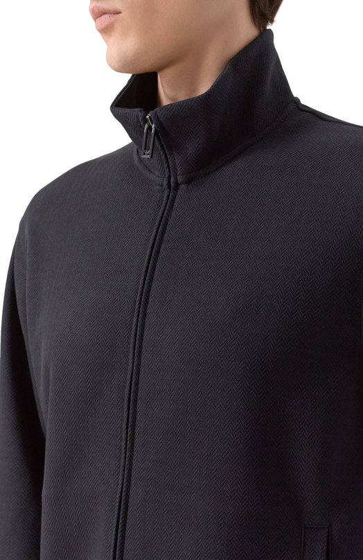 Толстовка из хлопка и лиоцелла Emporio Armani EM005380/AF13700 Синий  EM005380/AF13700 Фото 5