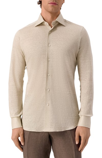 Льняная рубашка MVST, арт. SLIM/GABRIELLE/R0UND/800-JERSEY, фото 3