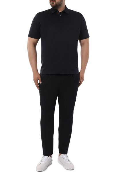 Поло из хлопка  и шелка CORTIGIANI, арт. 516639/0000/60-70, фото 2