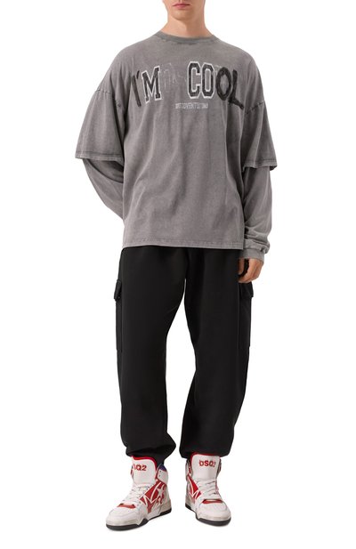 Кожаные кеды spiker DSQUARED2, арт. SNM0429, фото 2