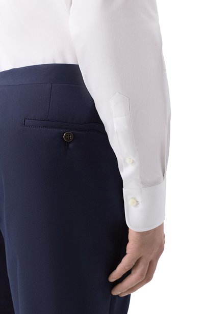 Хлопковая сорочка ALESSANDRO GHERARDI белого цвета по цене 35250 руб., арт. BR1-3G-7T/M043, фото 5 Хлопковая сорочка ALESSANDRO GHERARDI, арт. BR1-3G-7T/M043, фото 5