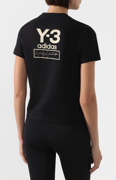 Хлопковая футболка Y-3, арт. FJ0292/W, фото 4