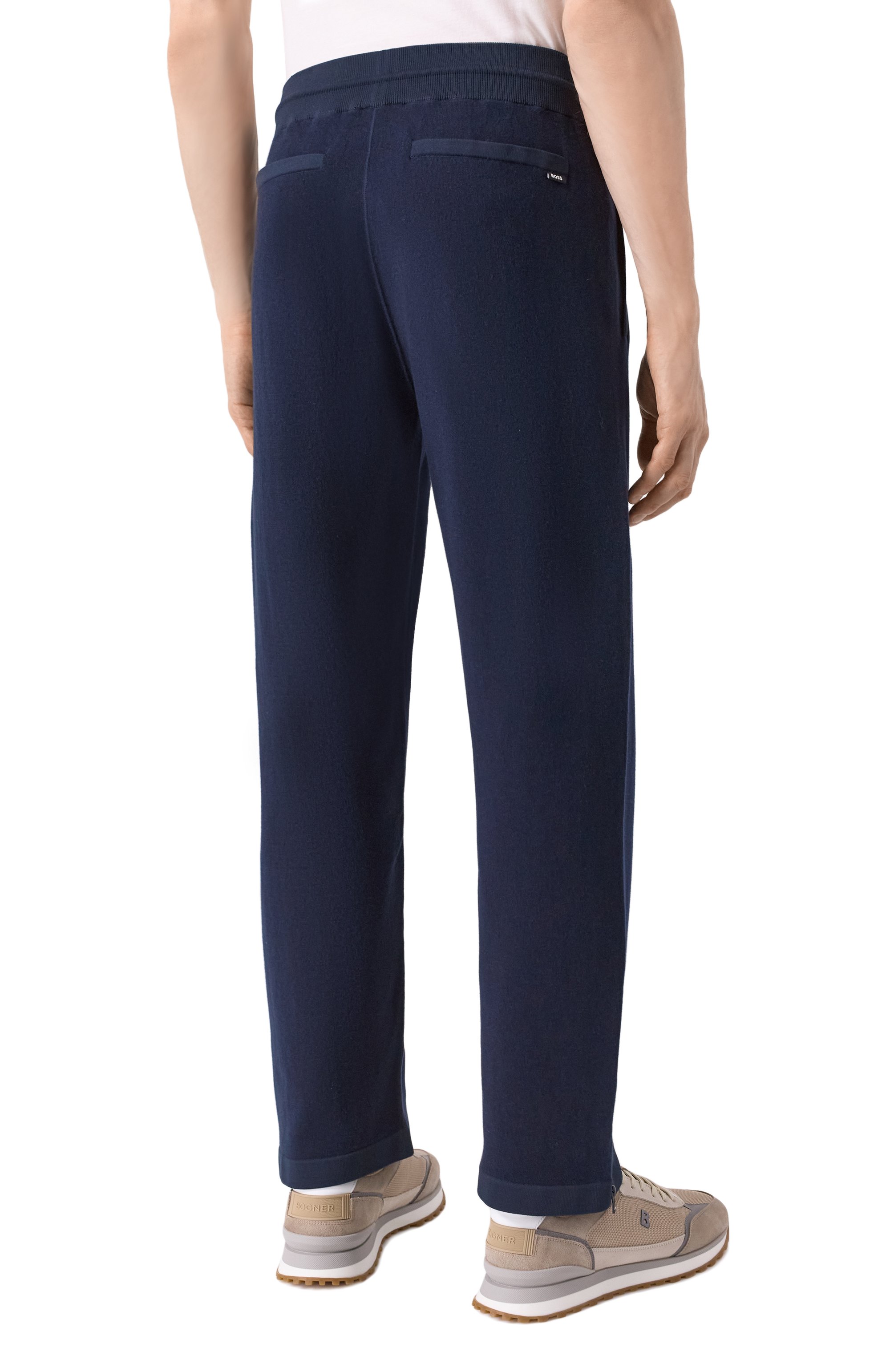 Брюки из хлопка и шерсти BOSS, арт. 50519608, фото 4