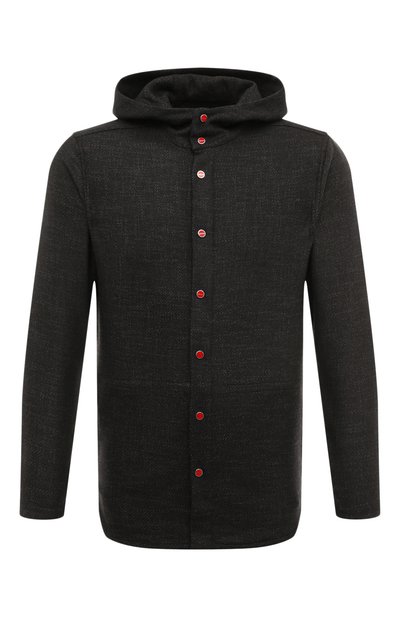 Мужская рубашка из шерсти и шелка KITON, арт. UMCPETEK0170E02