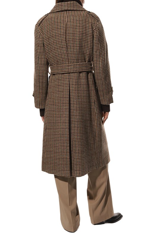 Шерстяное пальто Palto Коричневый, фото 4