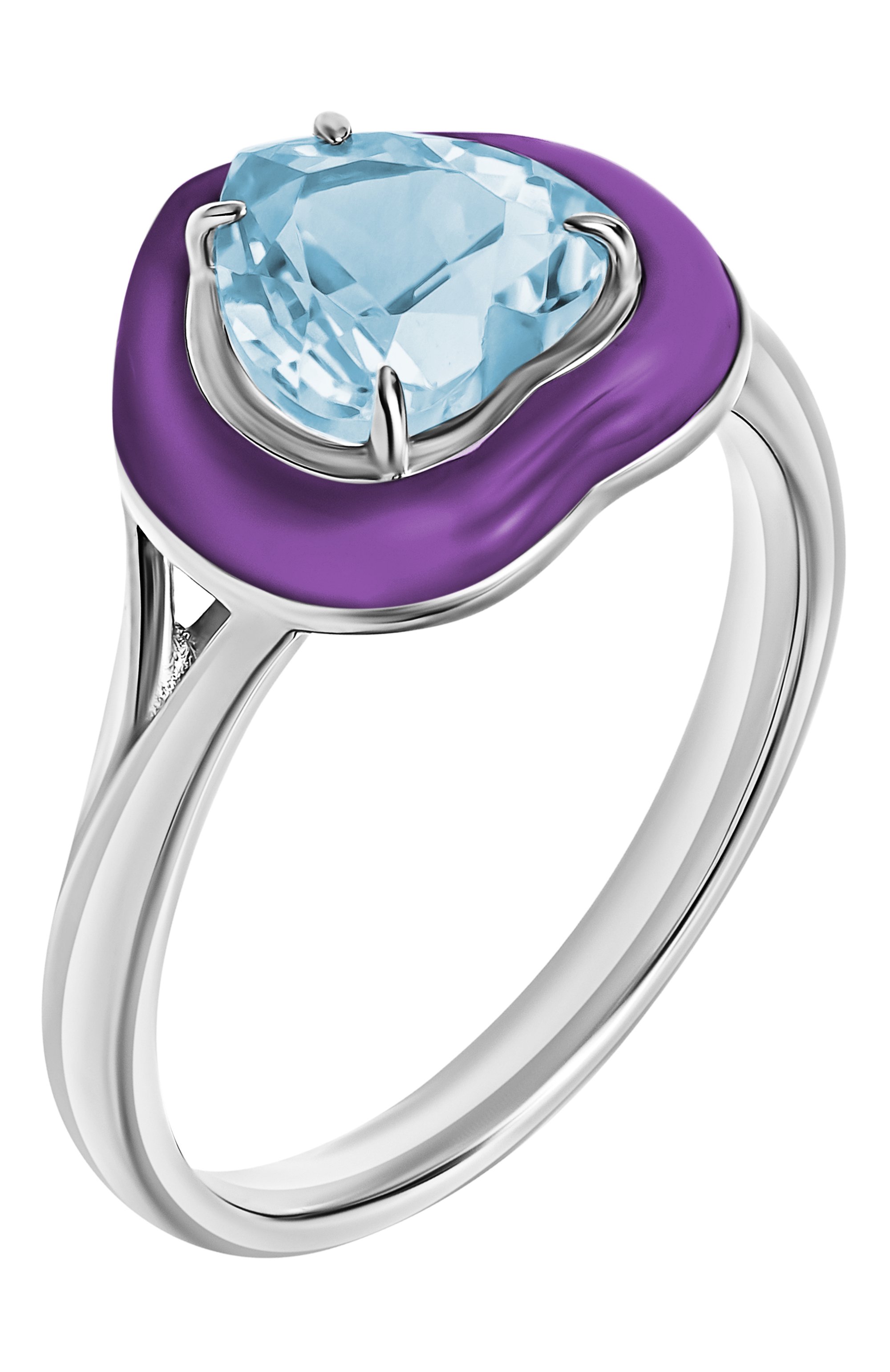 Кольцо с сердцем из голубого топаза MOONKA, арт. crg-r-tpz, фото 3