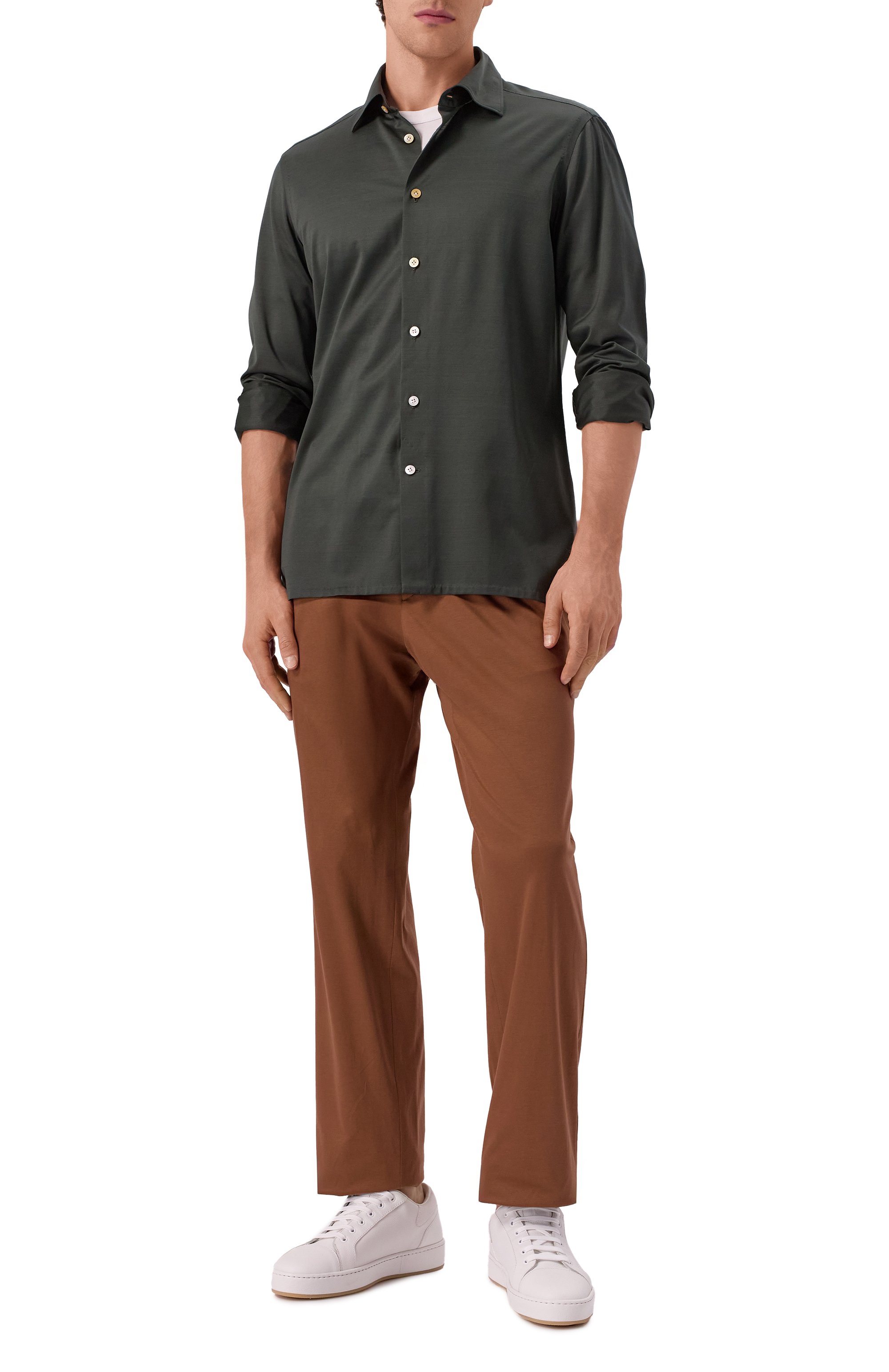 Хлопковая рубашка KITON, арт. UMCNERH0923414, фото 2