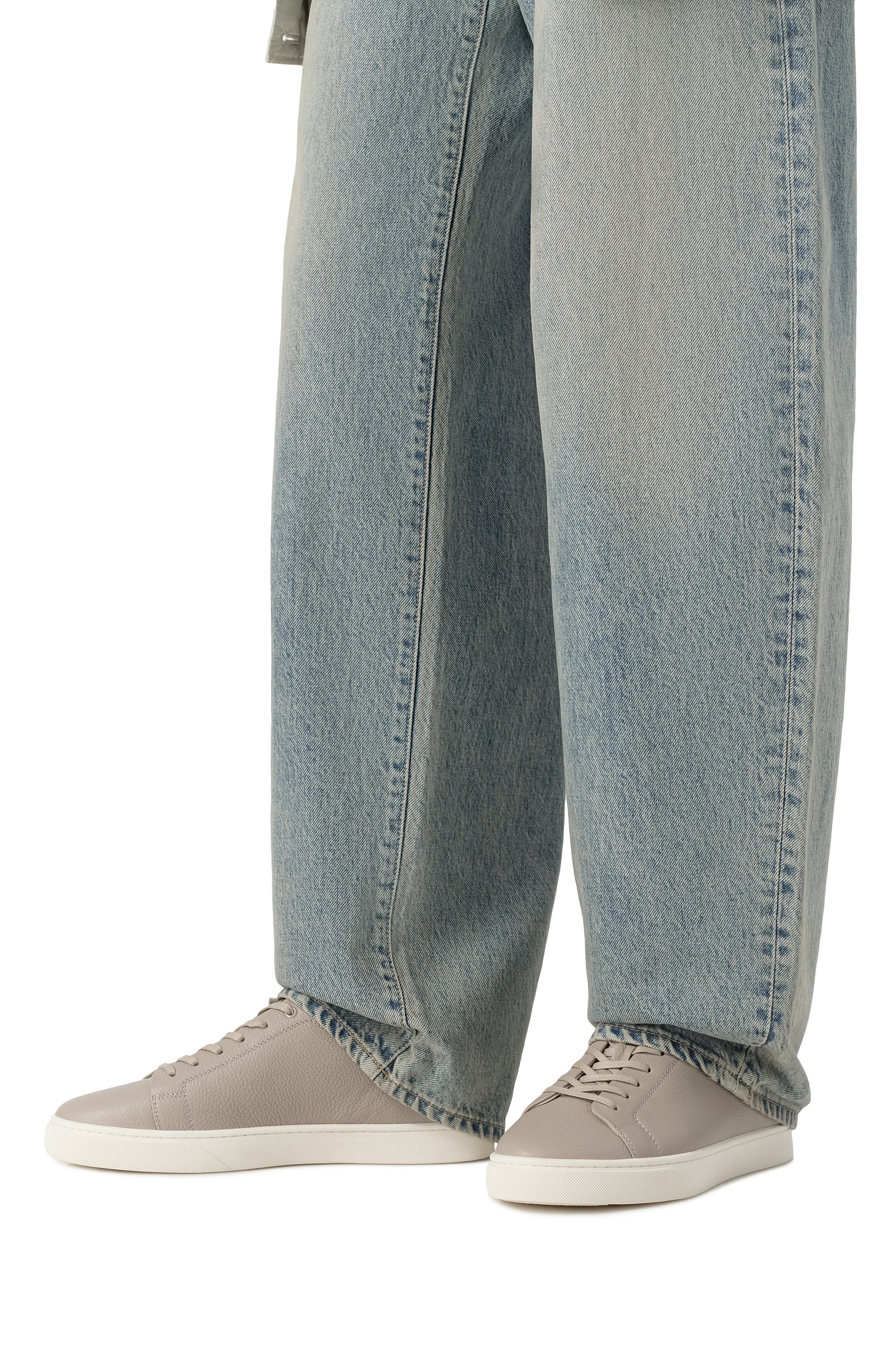 Кожаные кеды 12 STOREEZ серого цвета по цене 19000 руб., арт. 124375, фото 2 Кожаные кеды 12 STOREEZ, арт. 124375, фото 2