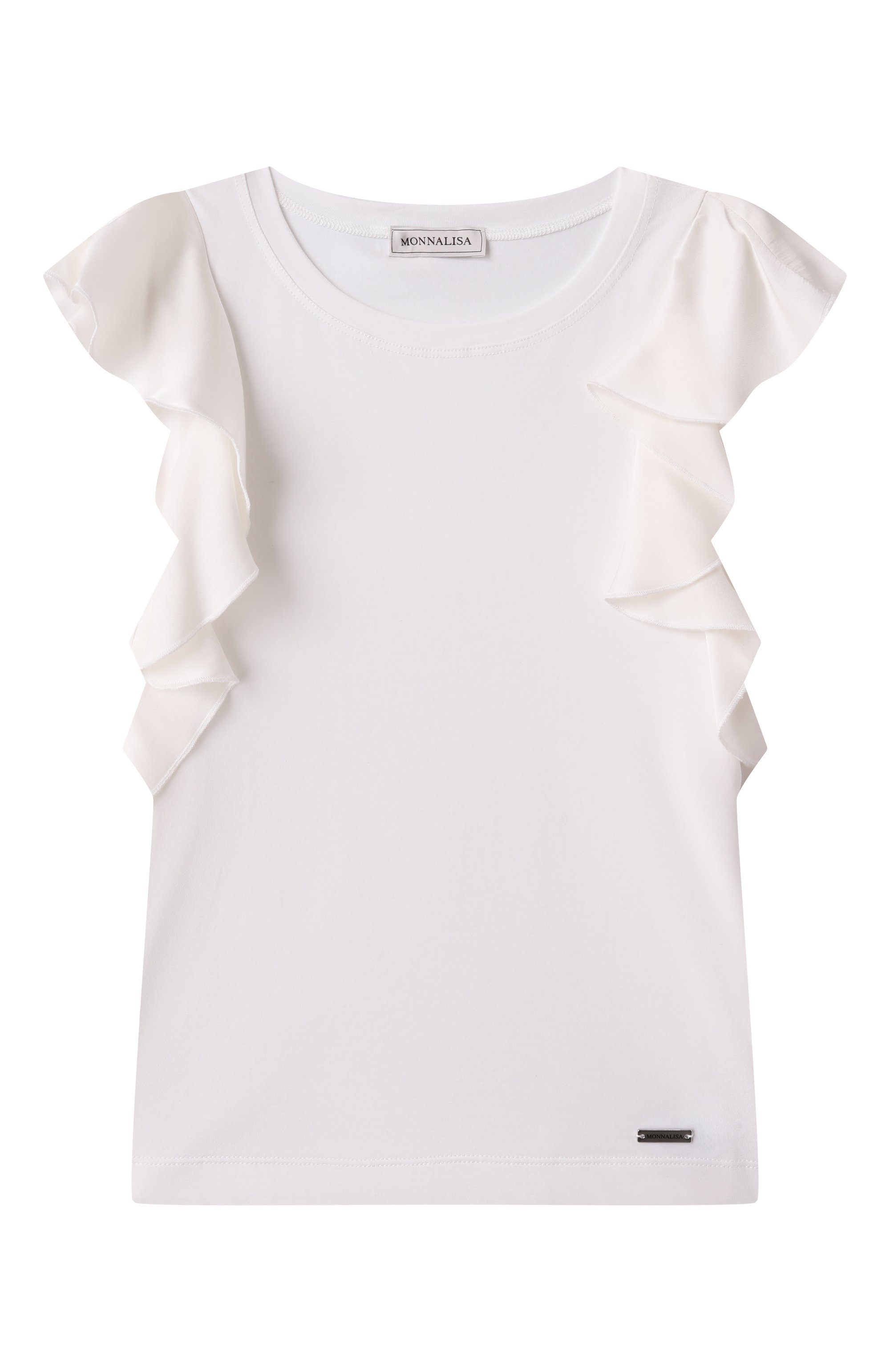Хлопковая футболка MONNALISA, арт. 17E601, фото 1