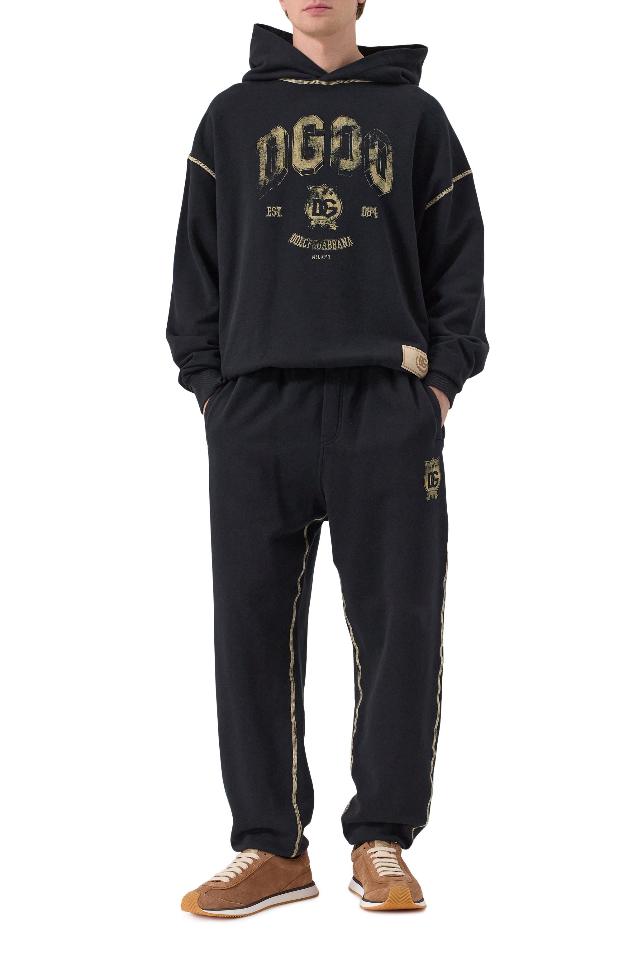 Замшевые кроссовки dg runner DOLCE & GABBANA, арт. CS2287/A9U95, фото 2