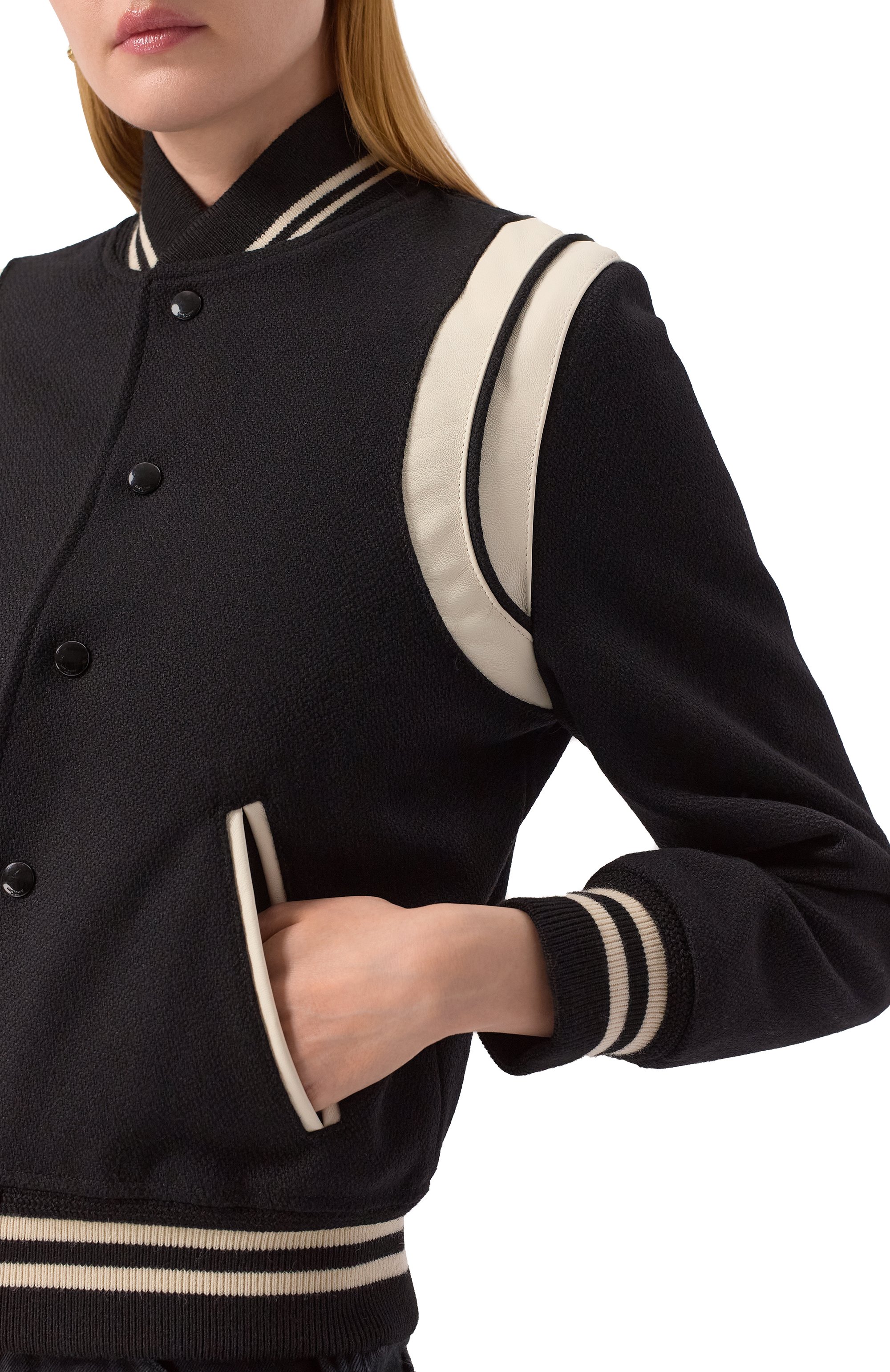 Шерстяной бомбер SAINT LAURENT, арт. 376283/Y180W, фото 5