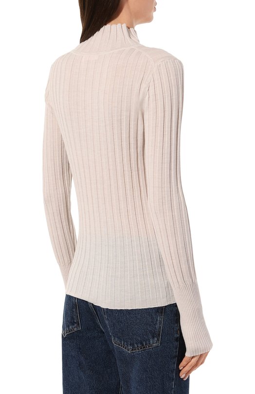 Шерстяной пуловер See by Chloé Бежевый, фото 4