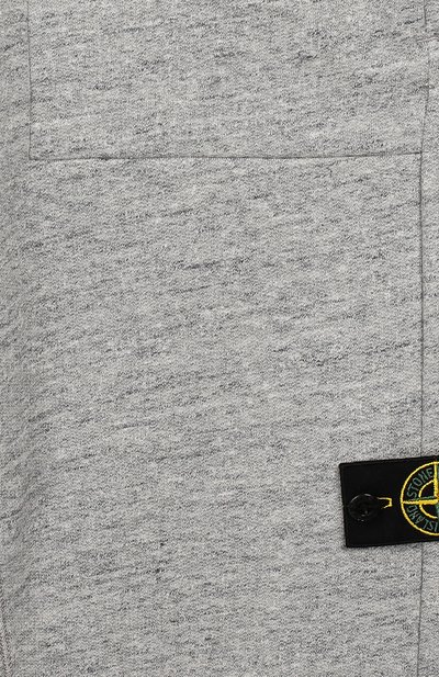 Хлопковые джоггеры STONE ISLAND серого цвета по цене 11700 руб., арт. 711661043/14, фото 3 Хлопковые джоггеры STONE ISLAND, арт. 711661043/14, фото 3