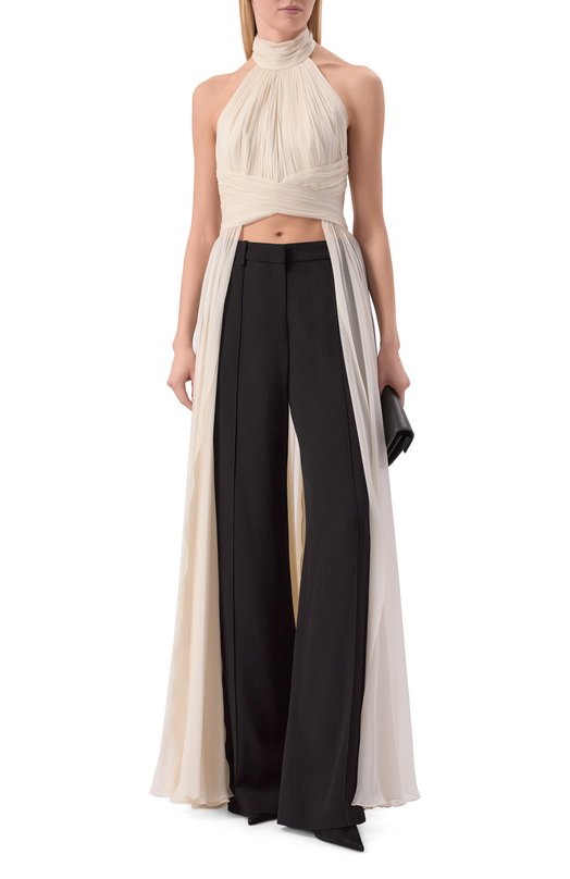 Шелковый топ Zuhair Murad RTP26025/CHSI028 Кремовый  RTP26025/CHSI028 Фото 2