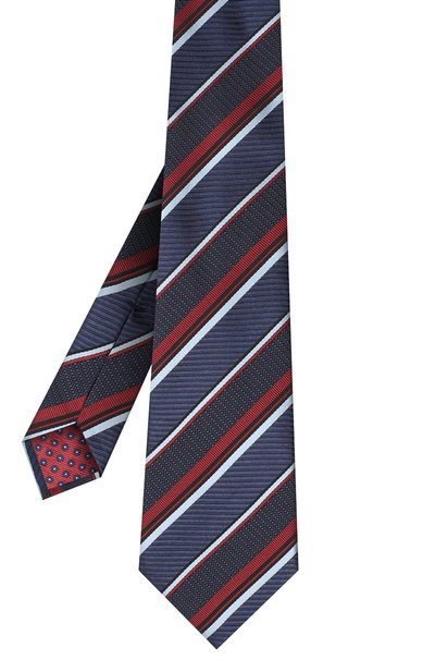 Шелковый галстук ZEGNA темно-синего цвета по цене 31550 руб., арт. Z8D11/18B, фото 2 Шелковый галстук ZEGNA, арт. Z8D11/18B, фото 2