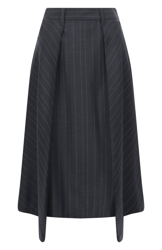 Шерстяная юбка Brunello Cucinelli MP146G3876 Чёрный MP146G3876